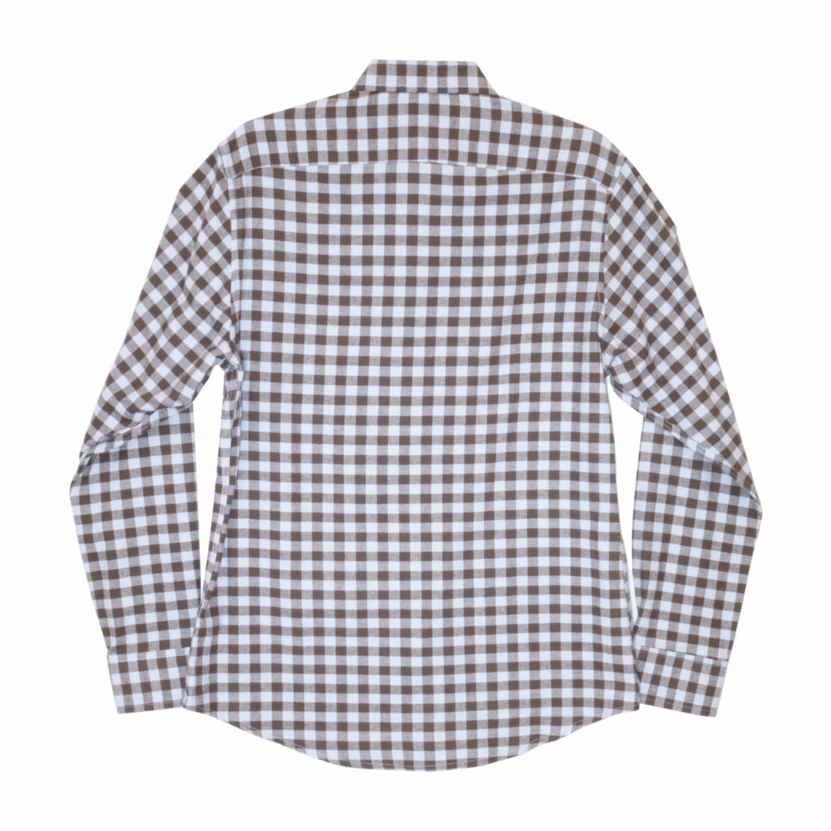 Camisa Manga Larga Cuadros Café BLUE - Imagen 2