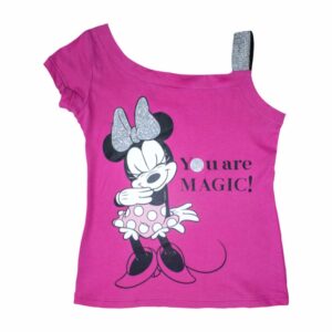 Camiseta Escote Minnie Mouse Rosado DISNEY