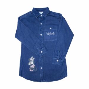 Camisa Con Cuello Manga Larga Minnie Mouse Azul DISNEY