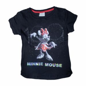 Camiseta Manga Corta Minnie Mouse Negro DISNEY