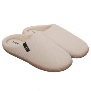 Pantuflas Diseño Waffle Beige MGX