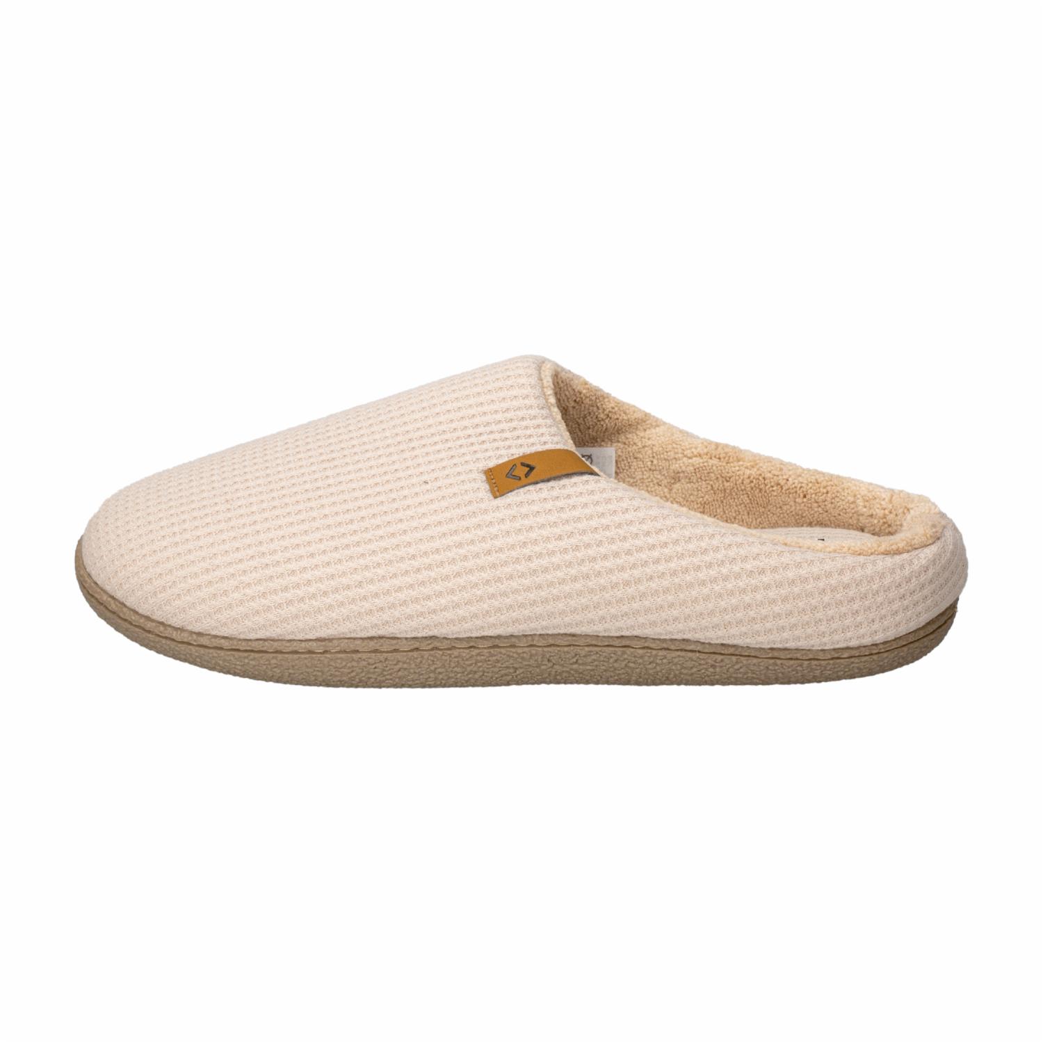 Pantuflas Diseño Waffle Beige MGX
