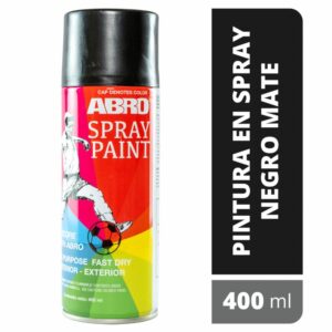 Spray De Pintura Negro Mate N12 400Ml ABRO Unidad