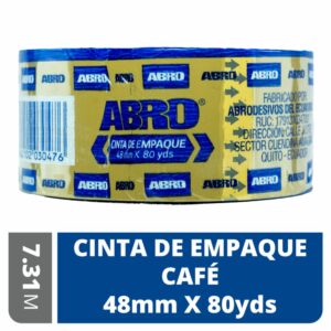 Cinta De Embalaje Cafe 48Mmx 80 Yardas ABRO Unidad