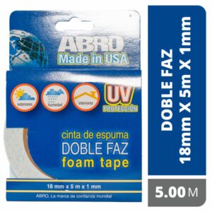 Cinta Doble Faz 18Mmx 5Metros ABRO Unidad