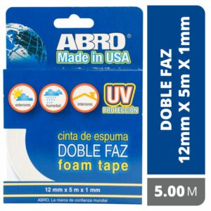 Cinta Doble Faz 12Mmx 5Metros ABRO Unidad