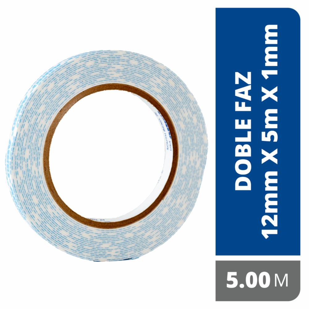 Cinta Doble Faz 12Mmx 5Metros ABRO Unidad - Imagen 2