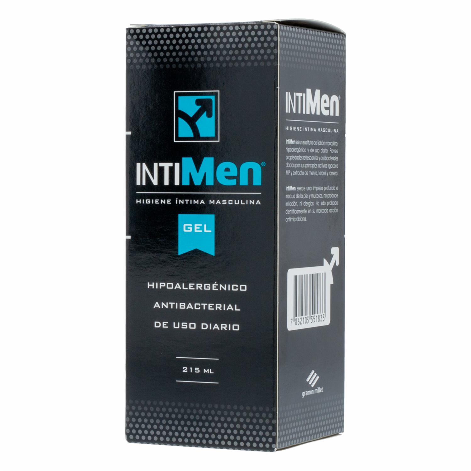 Jabón Íntimo Masculino En Gel Hipoalergénico Antibacterial De Uso Diario INTIMEN 215 Ml - Imagen 3