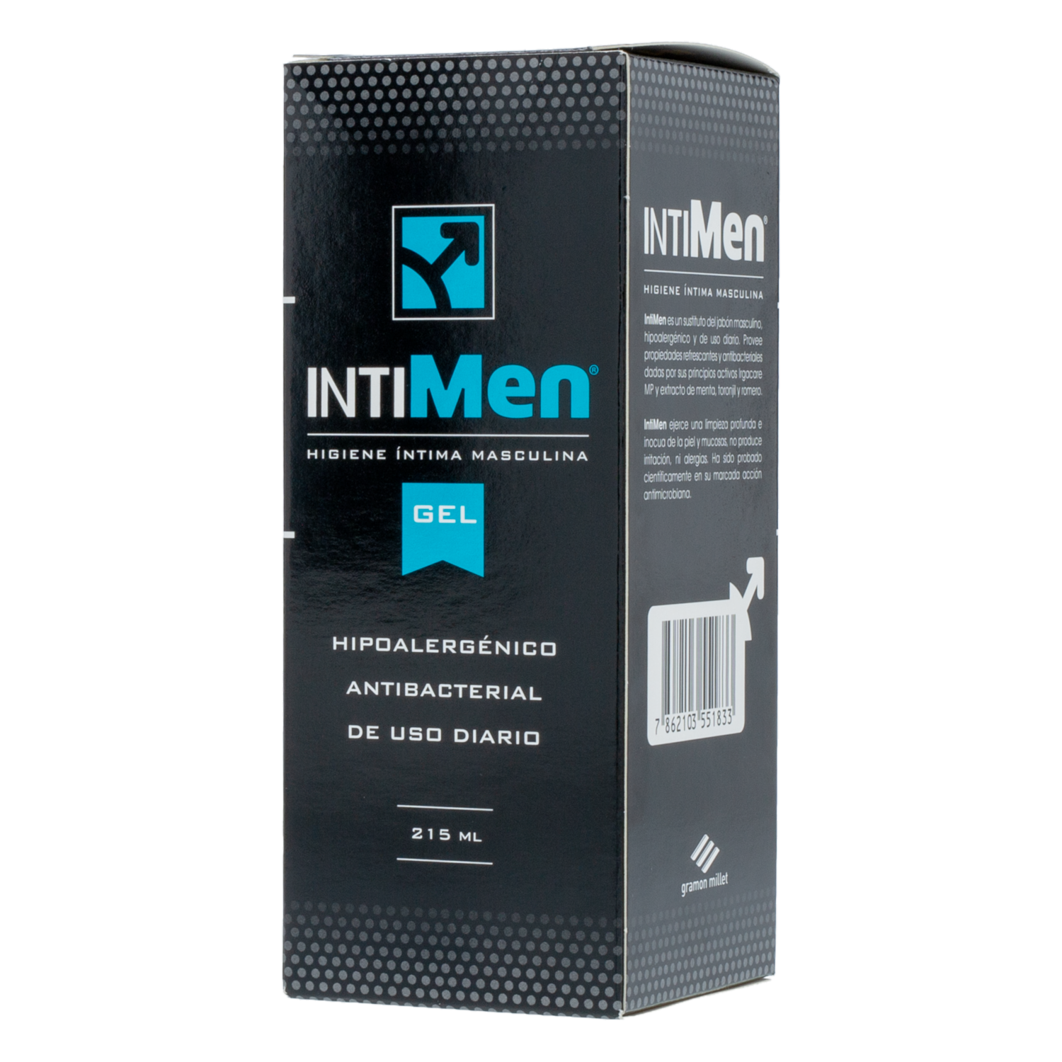 Jabón Íntimo Masculino En Gel Hipoalergénico Antibacterial De Uso Diario INTIMEN 215 Ml - Imagen 4