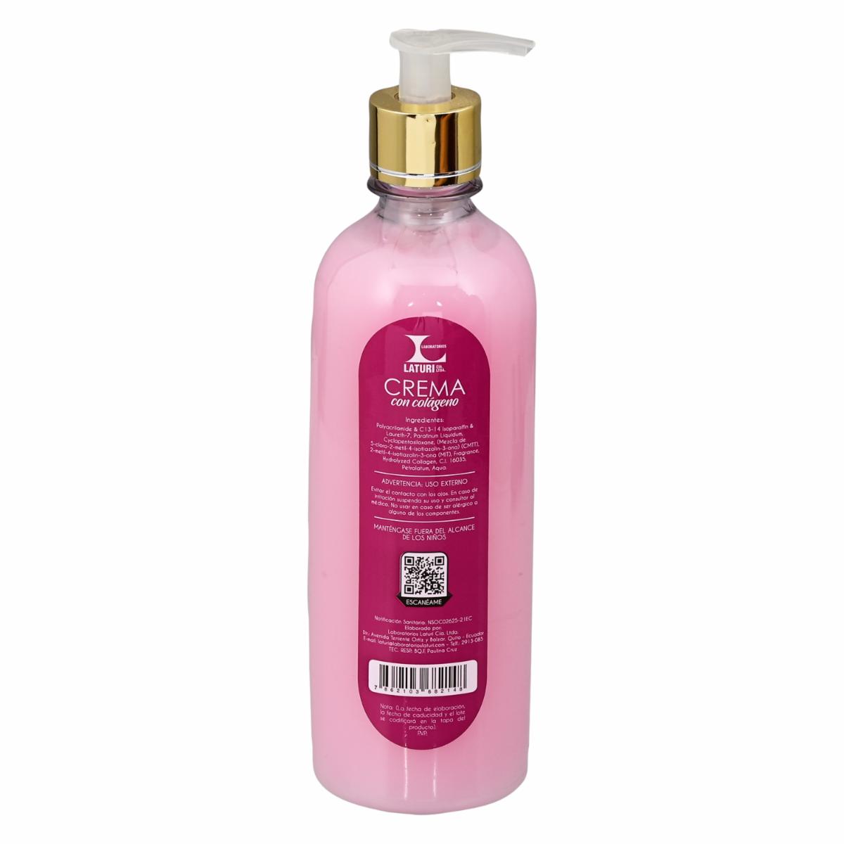 Crema Para Manos Y Cuerpo Con Colágeno LATURI 500 Ml