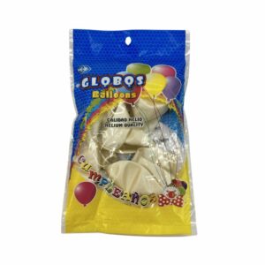 Globo N 9 Perla Blanco IMPORTADORA CUMPLEAÑOS X 10 Uds