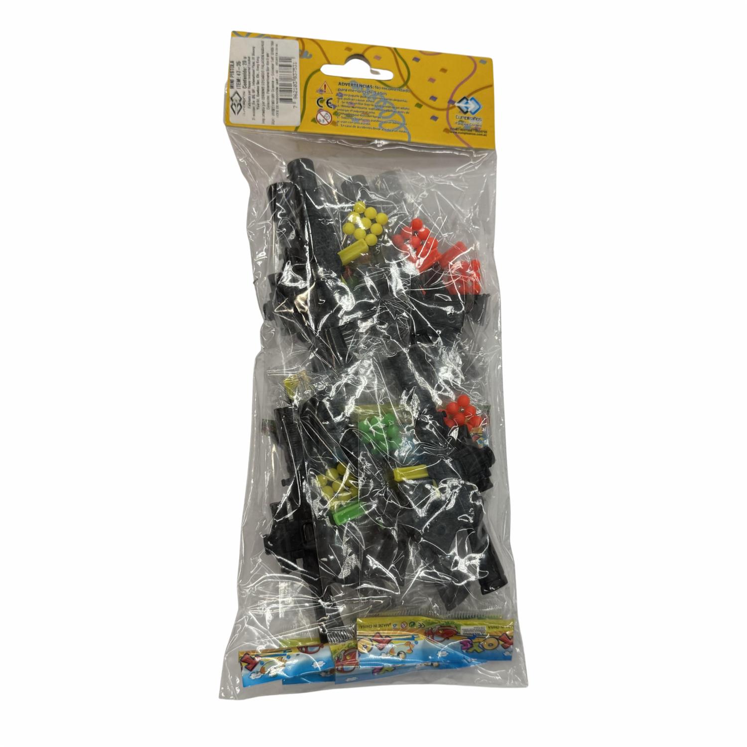 Mini Pistola Accesorio IMPORTADORA CUMPLEAÑOS X 20 Uds - Imagen 2