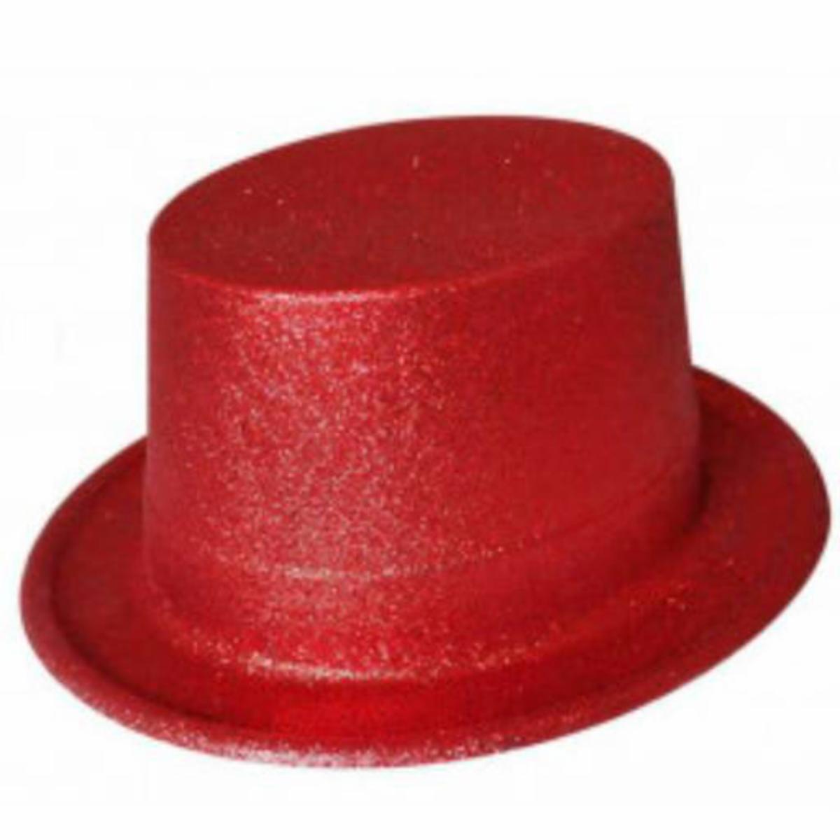 Sombrero Escarchado Rojo IMPORTADORA CUMPLEAÑOS Unidad - Imagen 2