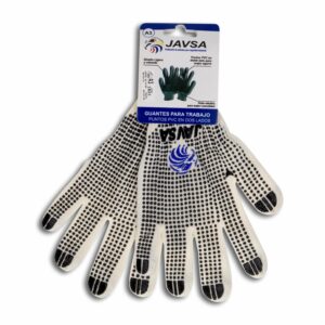 Guante De Color Crudo Puntos Pvc A JAVSA Unidad