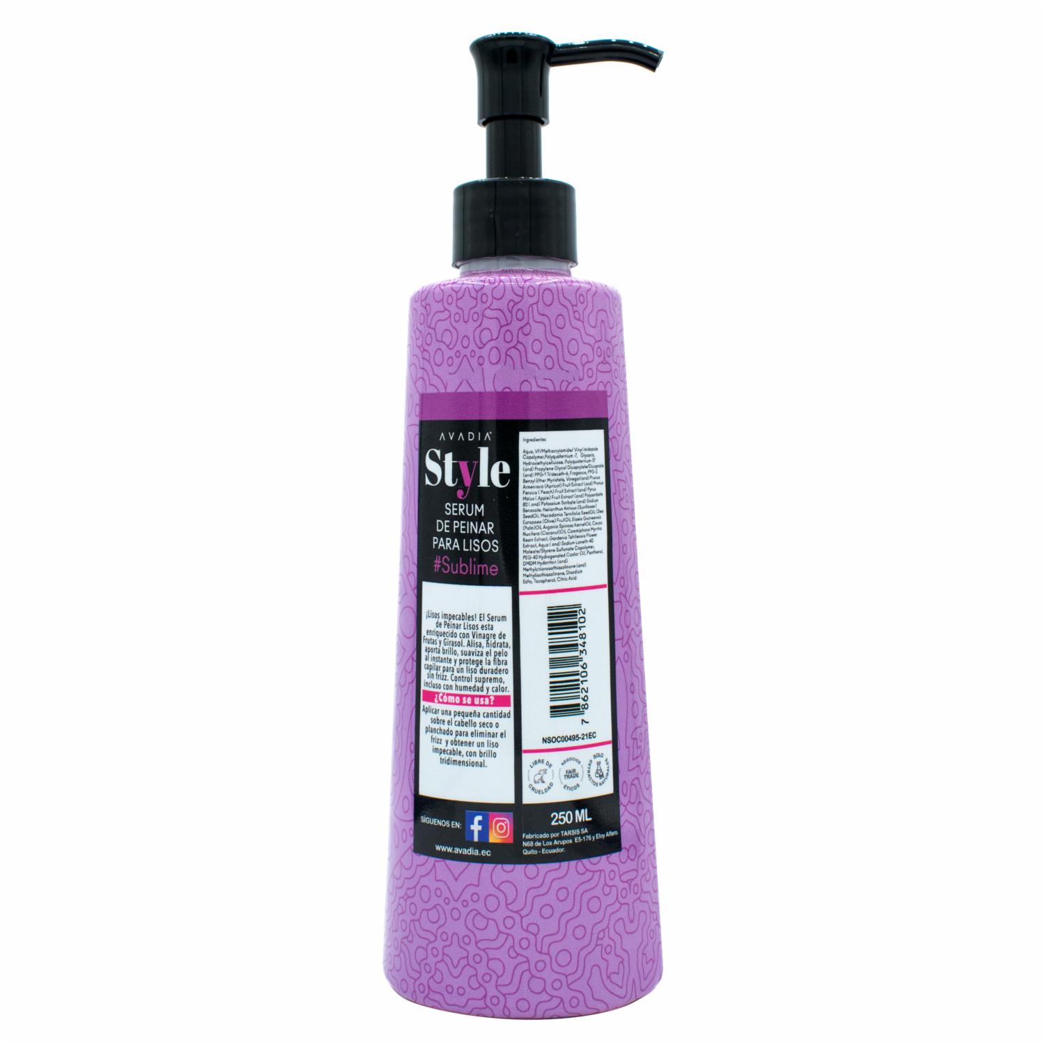 Sérum Capilar Style Lisos Impecables AVADÍA 250 Ml