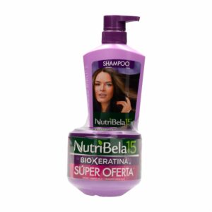 Pack De Shampoo Mas Tratamiento Con Biokeratina NUTRIBELA 700 Ml