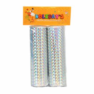 Serpentina Holográfica Plateada HOLIDAY'S 4" X 8"