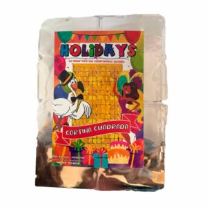 Cortina Decorativa De Fiestas Color Cuadrada Plata HOLIDAY'S 1M*2M