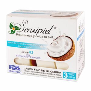 Jabón En Barra Crema Coco Y Karite SENSIPIEL 300 G