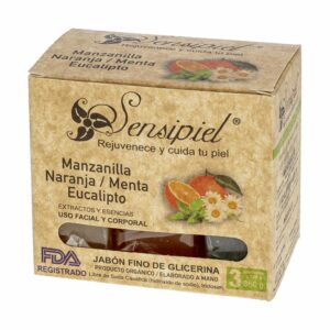 Jabón En Barra Manzana Menta Naranja SENSIPIEL 360 G