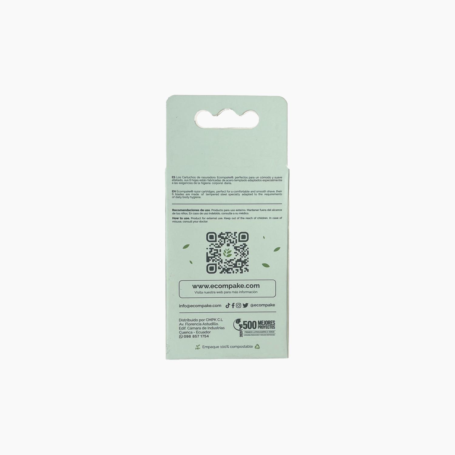 Repuestos De Afeitadora Para Hombre De Bamboo ECOMPAKE 3 Uds