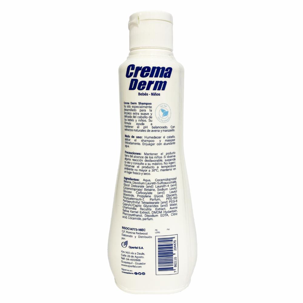 Shampoo Para Cabello De Bebés-Niños CREMA DERM 300 Ml - Imagen 2