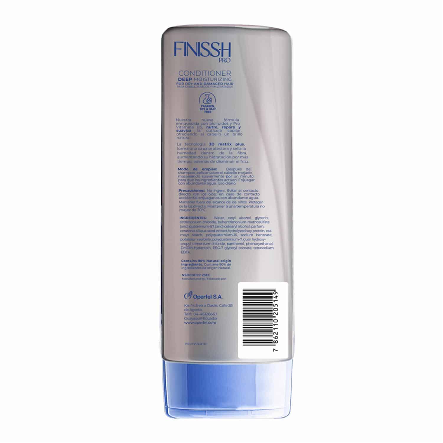 Acondicionador De Cabello Deep Moisturizing FINISSH PRO 375 Ml - Imagen 2