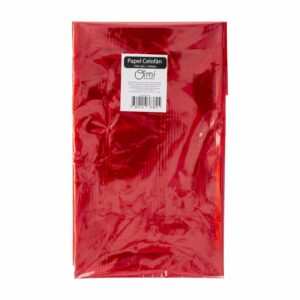 Papel Celofán Tono Rojo En Pliego OIMI De 110Cmx96Cm