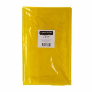 Papel Celofán Tono Amarillo En Pliego OIMI De 110Cmx96Cm