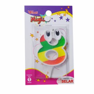 Vela Mágica Ojos 8 Multicolor DISELAR Ojos 8