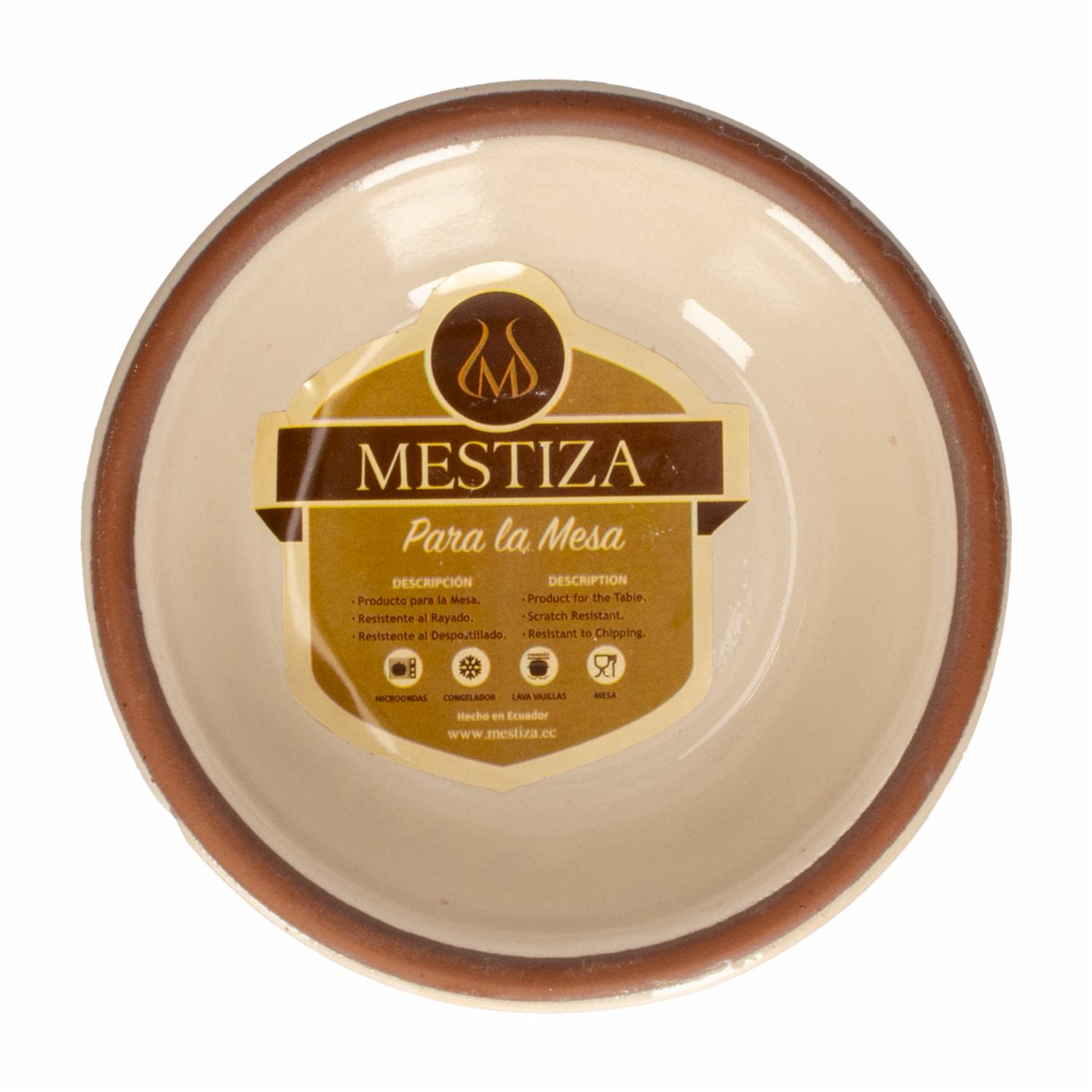 Salsera Alfarero Color Crema Miel MESTIZA 10 Cm - Imagen 2