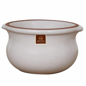 Cacerola Con Asa Color Crema Miel MESTIZA 13 Cm