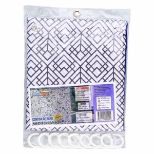 Cortina De Baño Mediterráneo X2 MUNDOGAR 180 X 150 Cm