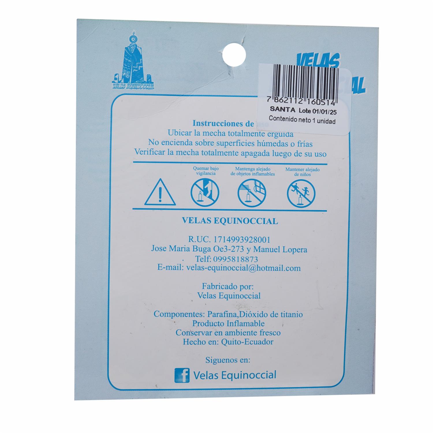 Vela De Cumpleaños VELAS EQUINOCCIAL Viva La Santa - Imagen 2