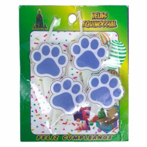Vela Para Mascota Huella X 4 VELAS EQUINOCCIAL Paquete