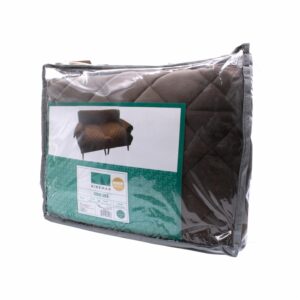 Protector De Asiento Microfibra 2 Puestos Café KIKEMAR 144x128