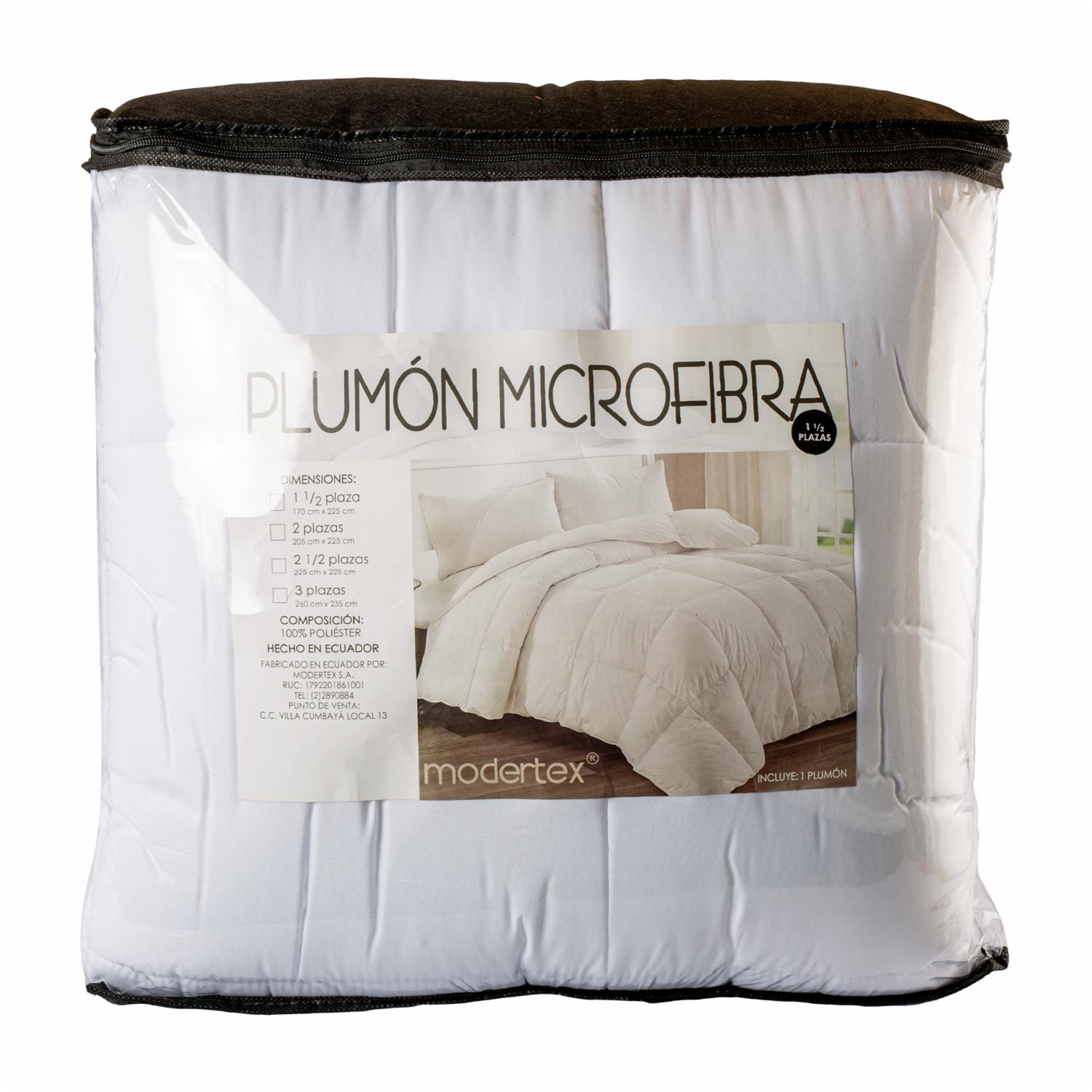 Plumón Blanco Tacto Piel Durazno MODERTEX 1 1/2 Plazas