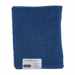 Alfombra Para Baño Chenille Azul MODERTEX 40 X 60 Cm
