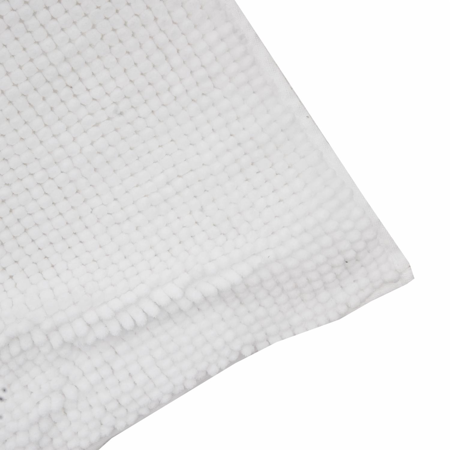 Alfombra Para Baño Chenille Blanco MODERTEX 90 X 60 Cm - Imagen 2
