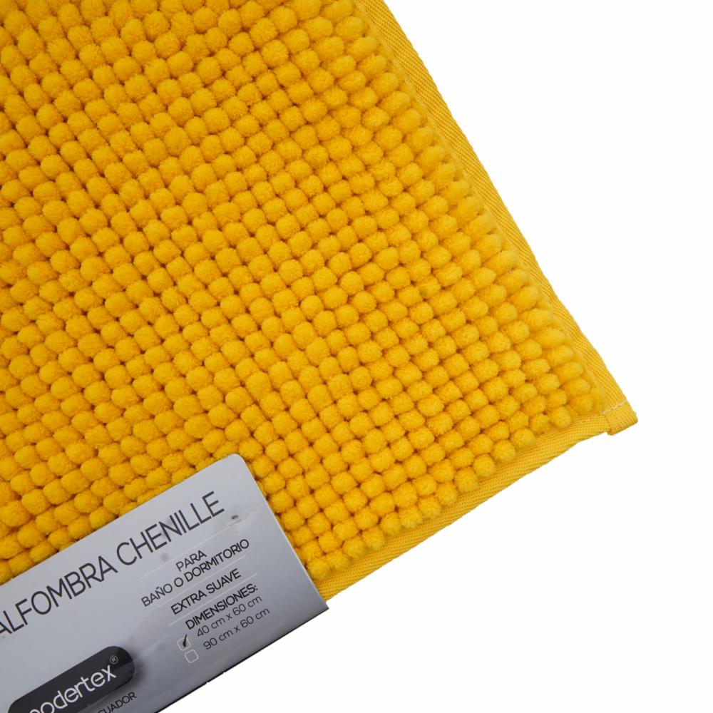 Alfombra Para Baño Chenille Amarillo MODERTEX 40 X 60 Cm - Imagen 2
