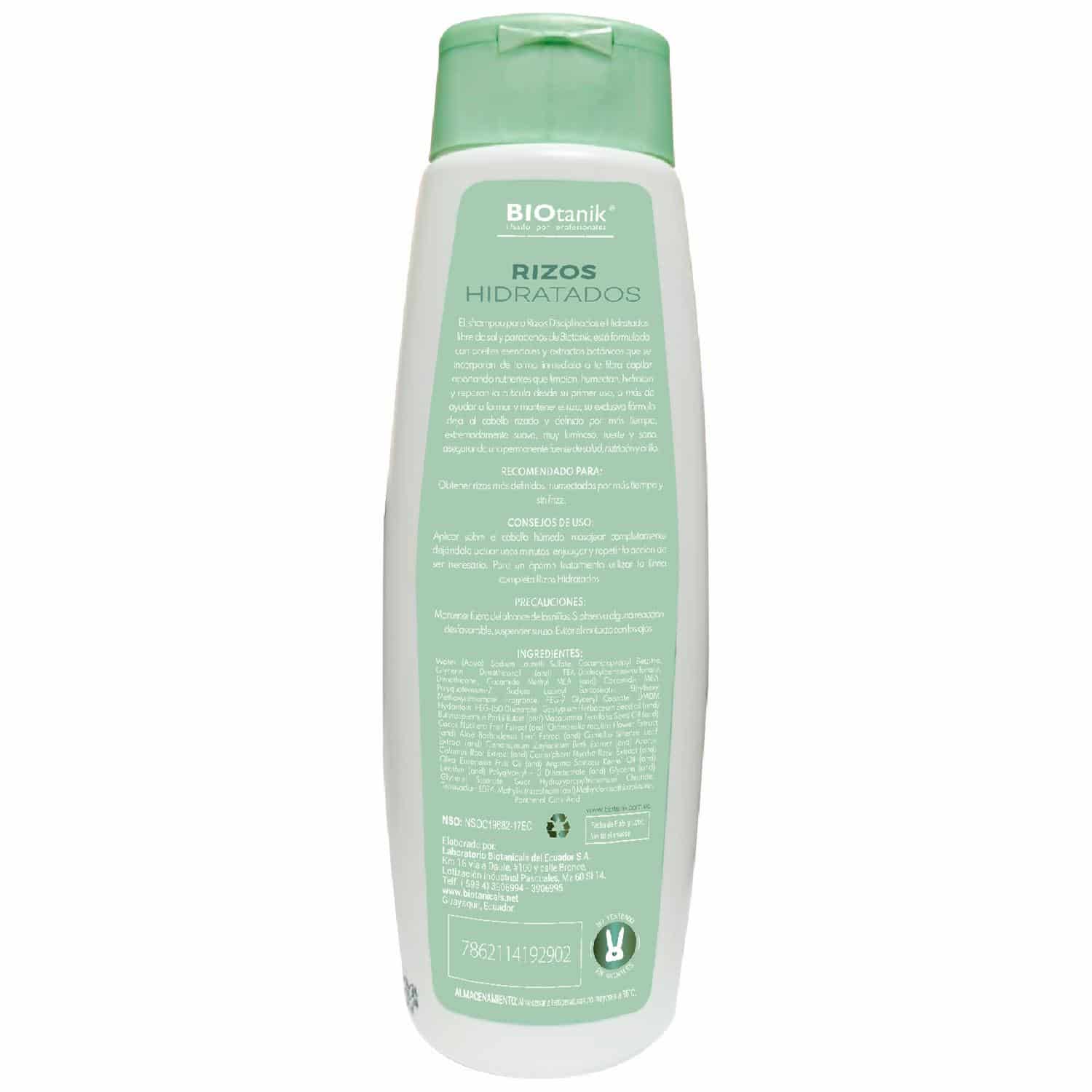 Shampoo Para Cabello Rizos Hidratados BIOTANIK 500 Ml - Imagen 2