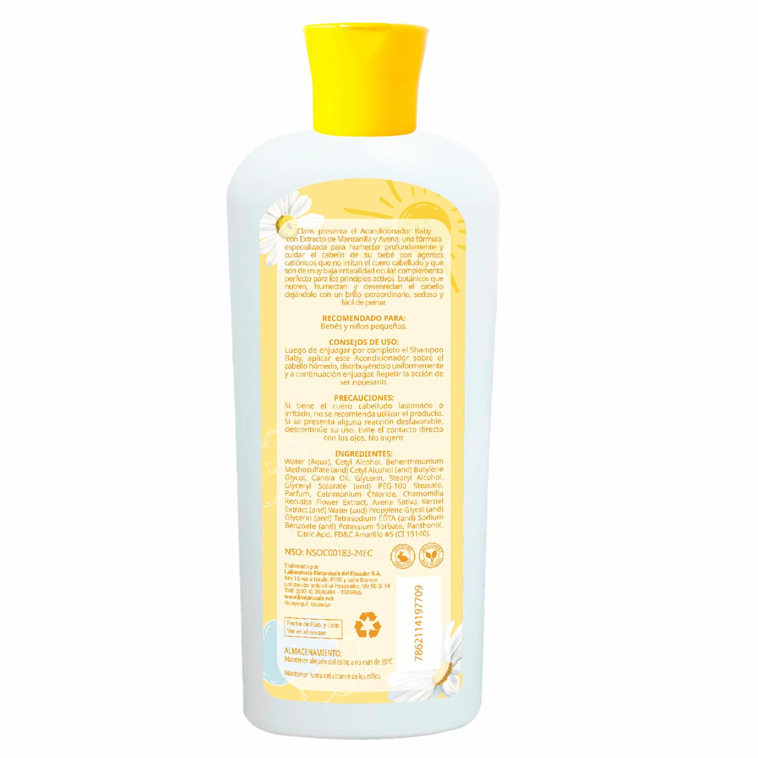 Acondicionador De Cabello Baby CLANS 400 Ml - Imagen 2
