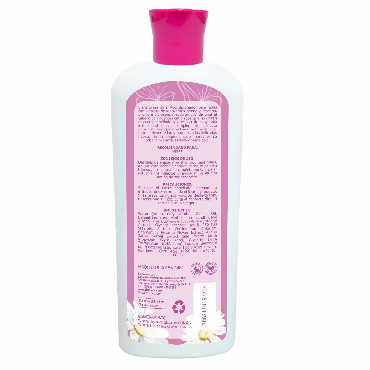 Acondicionador De Cabello Para niñas CLANS 400 Ml - Imagen 2