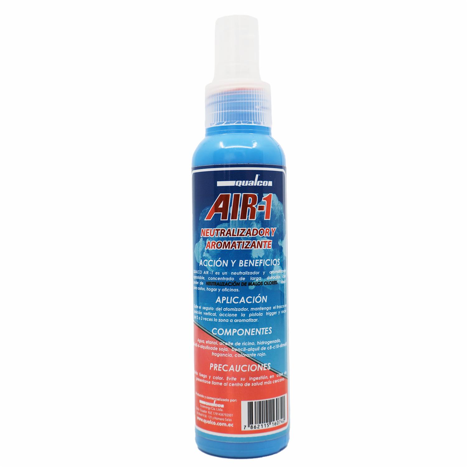 Ambiental Para Auto Air-1 Neutralizador Y Aromatizante Fresa QUALCO 120 Ml - Imagen 2
