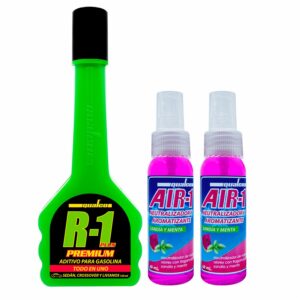 Kit Automotriz Kit Air-1 60 Ml 1 Aditivo R-1 125 Ml +2 Neutralizadores De Olor 60Ml QUALCO Kit