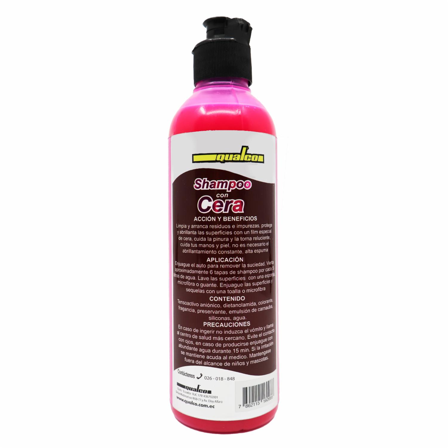 Shampoo Para Auto Con Cera Extra Brillo, Más Protección QUALCO 200 Ml - Imagen 2