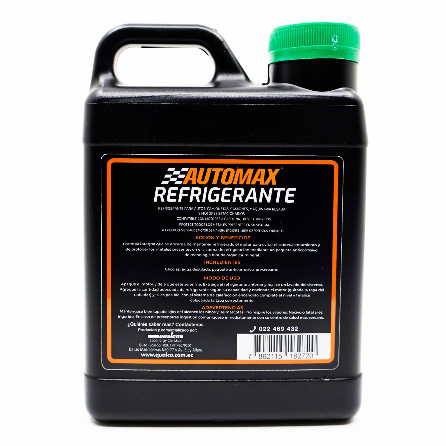 Refrigerante Automotriz Verde AUTOMAX 1000 Ml - Imagen 2