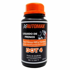 Liquido De Frenos Dot 4 AUTOMAX 225 Ml