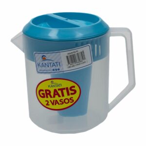Set Jarra 1.5 Lt + 2 Vasos Sólidos KANTATI x 3 Piezas