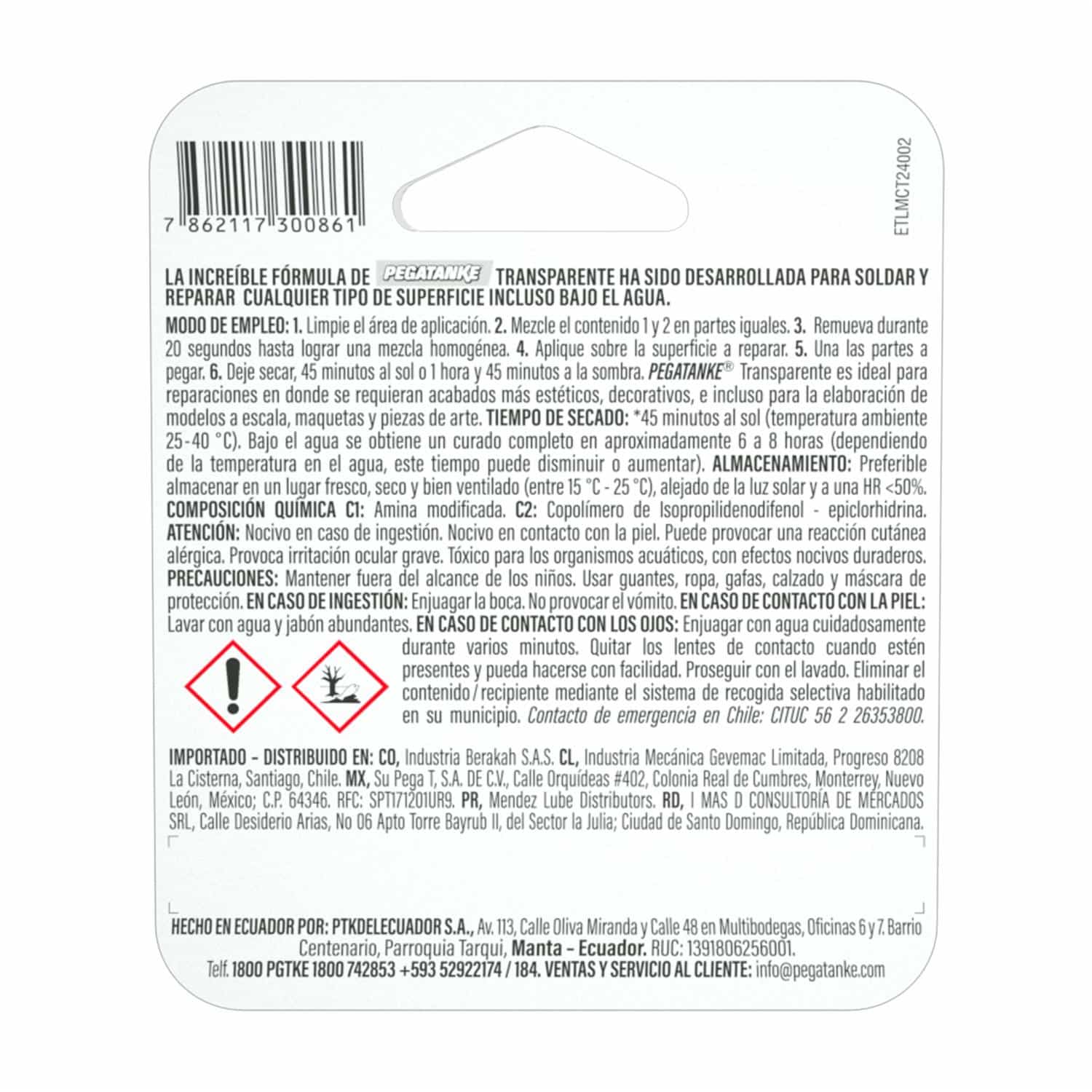 Pegamento Epóxico Transparente PEGATANKE 32 Ml - Imagen 3